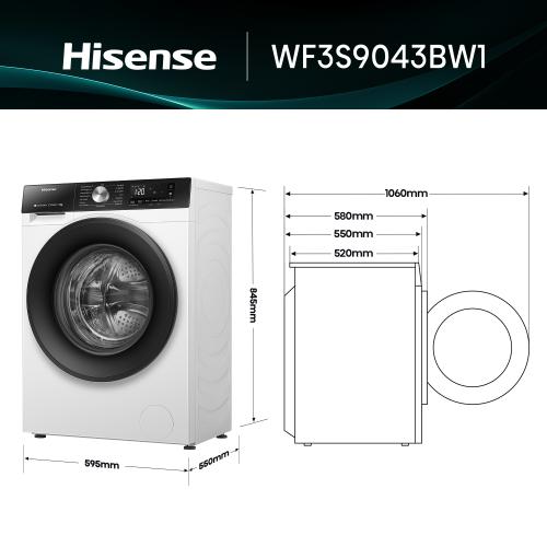 lavadora Hisense WF3S9043BW1