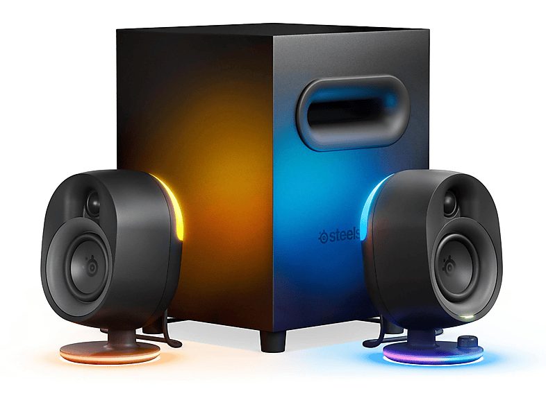 Altavoces para PC - STEELSERIES 61543, 150 W, 2.1 canales, Bluetooth, Negro