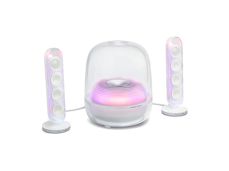 Altavoz bluetooth - Harman Kardon SoundSticks 5, 190W RMS, Bluetooth, Conectividad HDMI ARC, Blanco