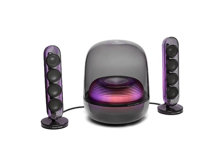 Altavoz bluetooth - Harman Kardon SoundSticks 5, 190W RMS, Bluetooth, Conectividad HDMI ARC, Negro