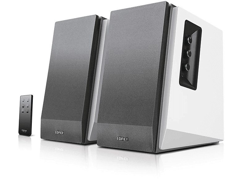 Altavoz de estantería - EDIFIER R1700BT WHITE/SILVER, 66 W, 2.0 canales, Bluetooth, Blanco/gris plateado