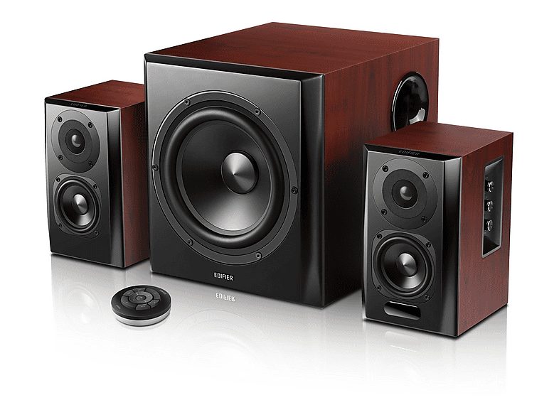 Altavoz de estantería - EDIFIER S350DB, 150 W, 2.1 canales, Bluetooth, Dark Brown