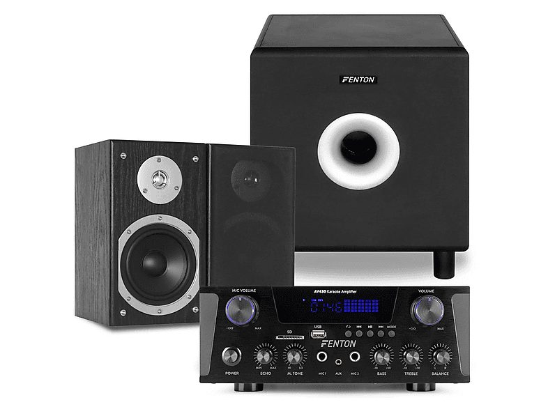 Altavoz de gran potencia  - AV120BT FENTON, Black