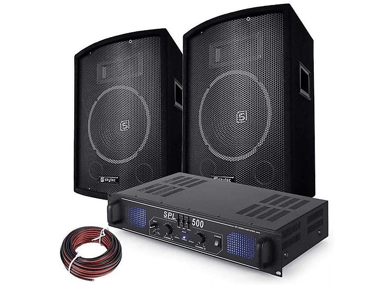 Altavoz de gran potencia  - DARK NIGHT 215 SKYTEC, Black