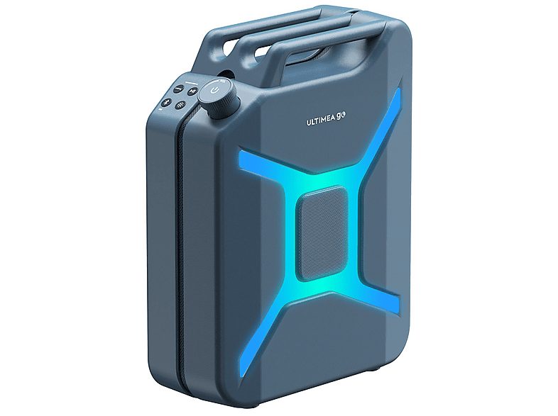 Altavoz de gran potencia  - Go - Con Iluminación RGB, Resistente Salpicaduras, Portátil ULTIMEA, Azul