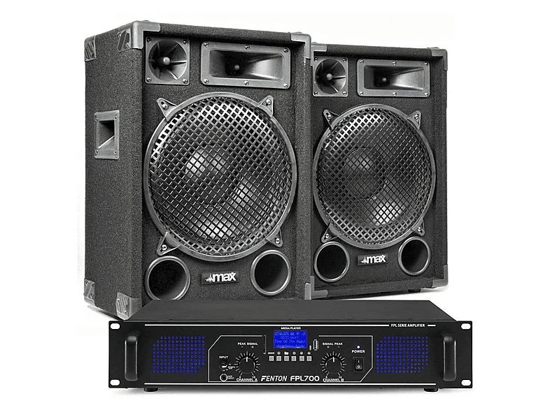 Altavoz de gran potencia  - MAX12 FENTON, Black