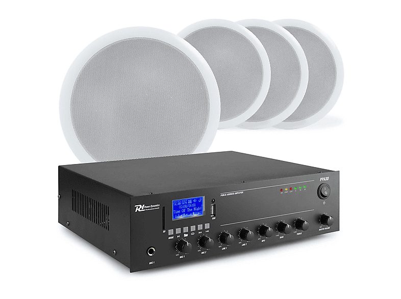 Altavoz de gran potencia  - PPA30 +  CSPB6 POWER DYNAMICS, White