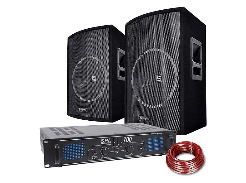 Altavoz de gran potencia  - SL12-SPL700EQ SKYTEC, Black