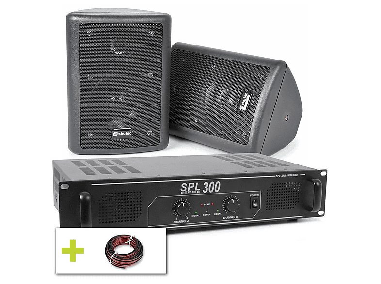 Altavoz de gran potencia  - SPL 300 SKYTEC, Black