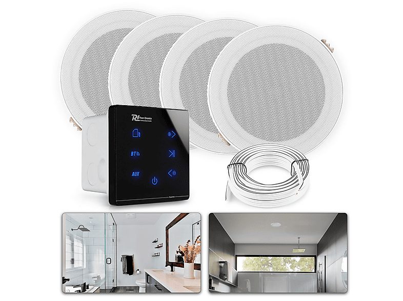 Altavoz de techo - POWER DYNAMICS PD bathroom sound systems black - 100W, Black