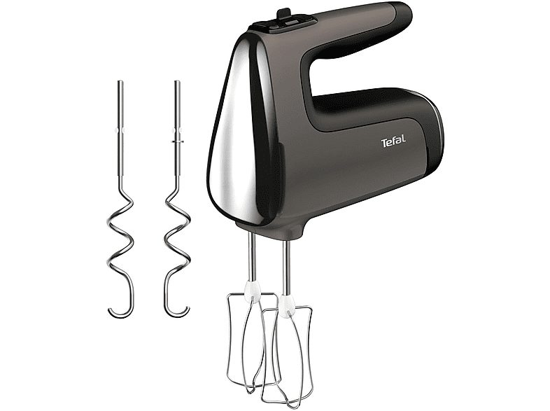 Amasadora de mano - TEFAL HT650E, 600 W, Totalmente variable velocidades, Plata