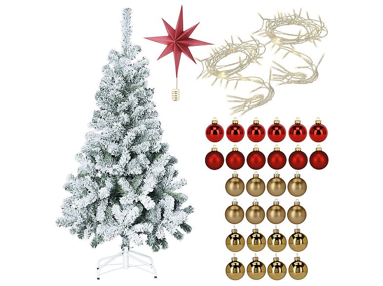 Árbol de Navidad con decoración - WELLHOME PK8663, Multicolor