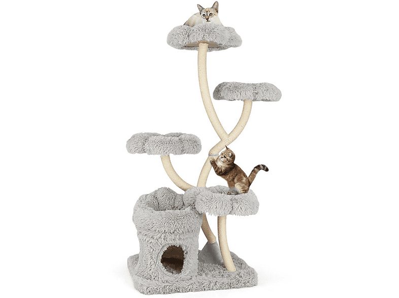 Árbol para gatos - NORTHIO 36713, para Gato, Gris
