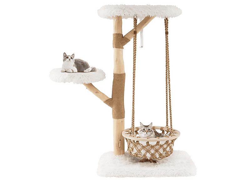 Árbol para gatos - NORTHIO 43414, para Gato, Blanco