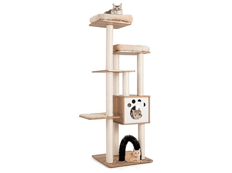 Árbol para gatos - NORTHIO 68923, para Gato, Beige