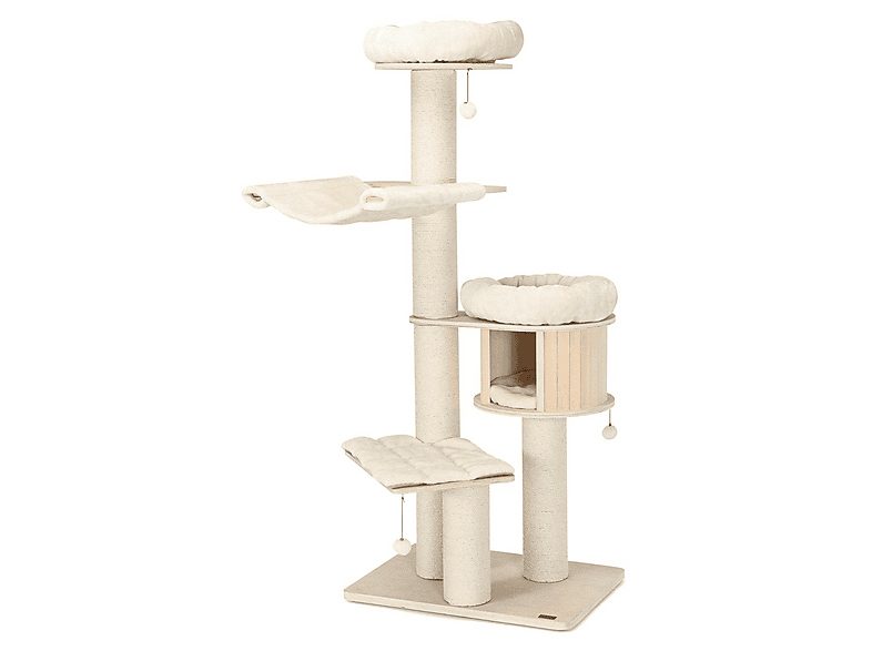 Árbol para gatos - NORTHIO 71466, para Gato, Crema