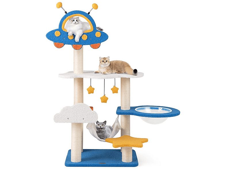 Árbol para gatos - NORTHIO 88280, para Gato, Multicolor