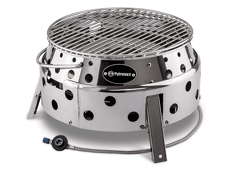Asador a gas - PETROMAX Atago, Acero inoxidable