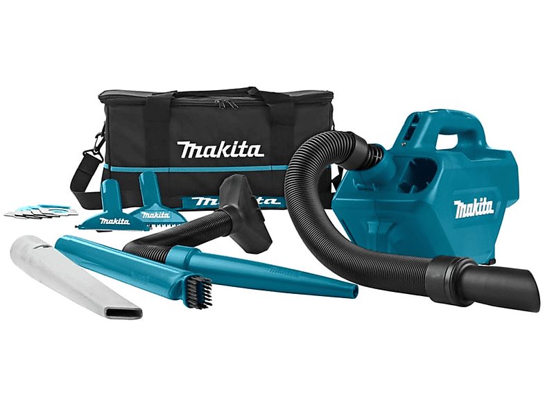 Aspirador con bolsa - MAKITA CL121DZX, 28 W, Depósito 0,33 l, Azul