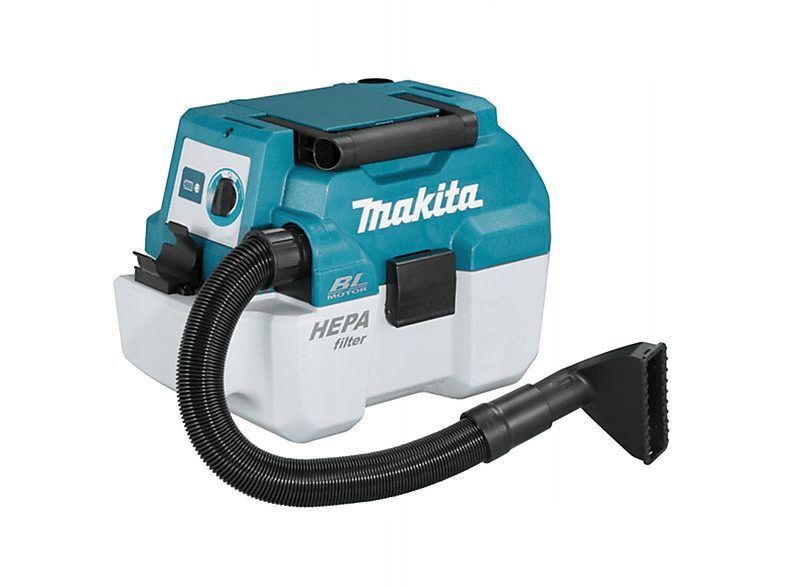 Aspirador con bolsa - MAKITA DVC750LZX1, 55 W, Potencia de succión 55 W, Depósito 7,5 l, Blanco