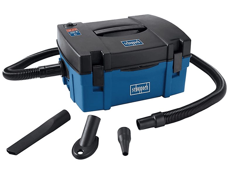 Aspirador con bolsa - SCHEPPACH 5906301901, 1250 W, Depósito 5 l, Negro