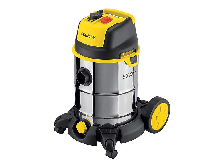 Aspirador con bolsa - STANLEY 51695, 1600 W, Depósito 30 l, Inox