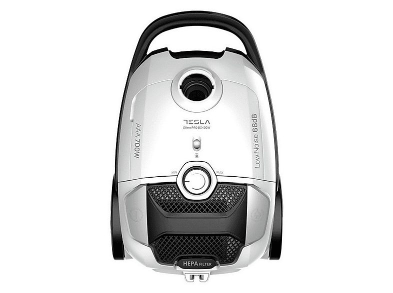 Aspirador con bolsa - TESLA BG400W, 700 W, Depósito 3 l, Blanco