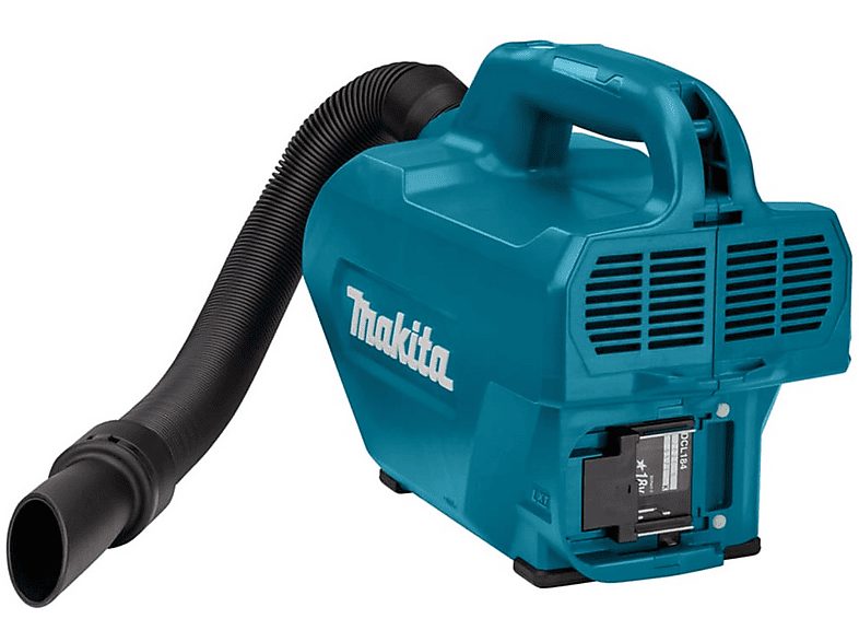 Aspirador de mano - MAKITA 211017302, 1200 W, Potencia de succión 5400 kPa, Depósito 0,5 l, Autonomía 20 / 30 / 80 min, Turquesa