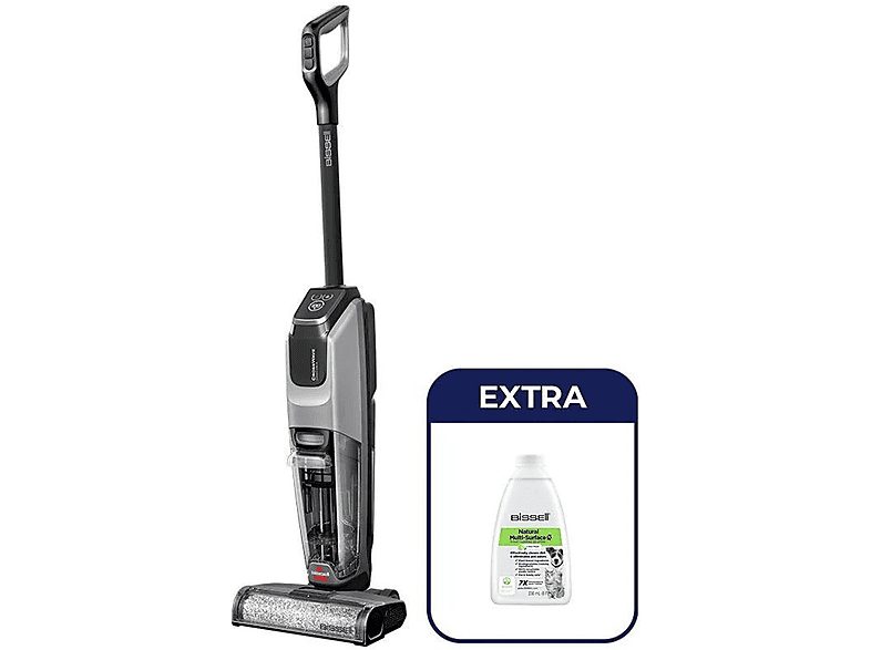 Aspirador escoba - BISSELL 3912N, 64,75 W, Depósito 0,82 l, Autonomía 30 min, gris, negro