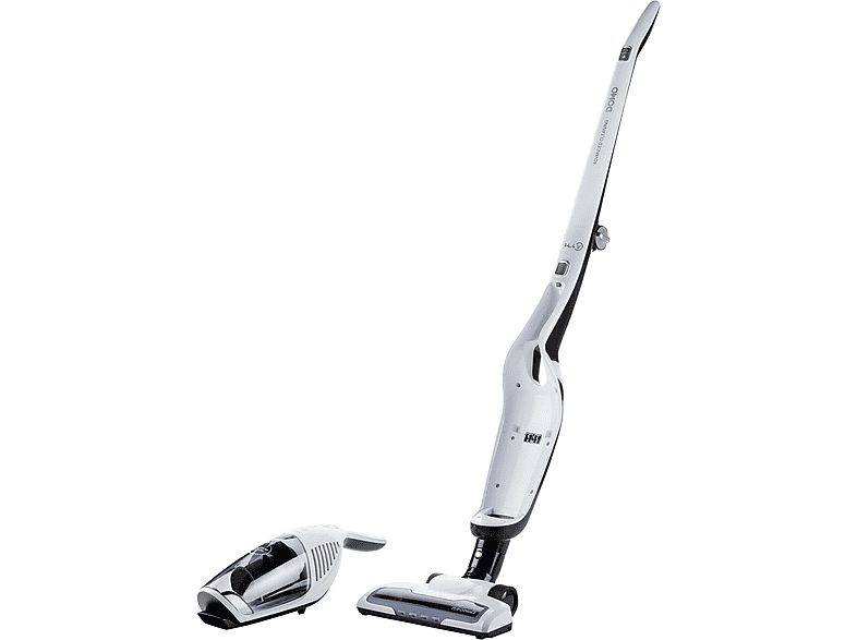 Aspirador escoba - DOMO DO217SV, 95 W, Potencia de succión 3500 kPa, Depósito 0,5 l, Autonomía 40.0 min, Negro, Blanco