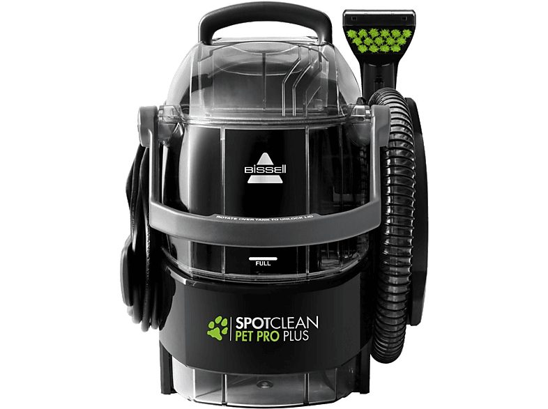 Aspirador sin bolsa - BISSELL Spot Clean Pet Pro Plus, 750 W, Potencia de succión 750 W, Depósito 2,2 l, Negro