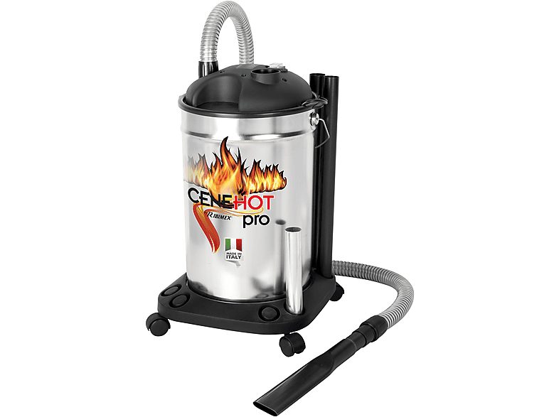 Aspirador sin bolsa - RIBIMEX PRCEN005, 1200 W, Potencia de succión 1200 AirWatt, Depósito 25 l, Inox