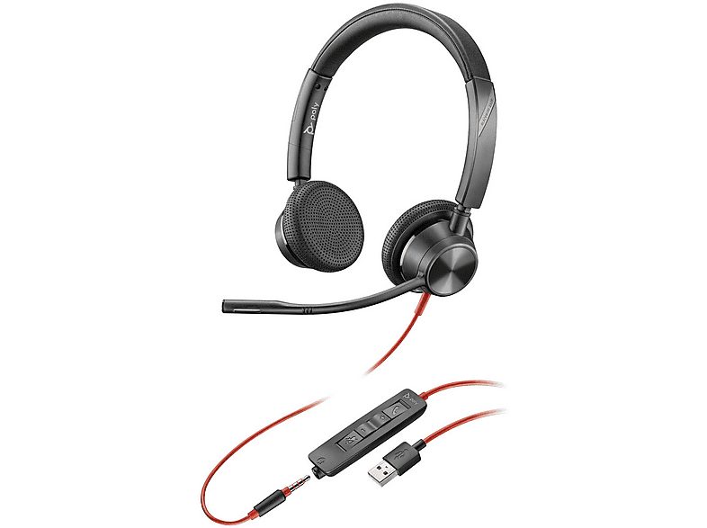 Auriculares de diadema con cable  - Blackwire 3325 USB-A Headset POLY, Circumaurales, Not available