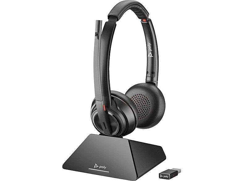 Auriculares de oficina  - 209214-02 POLY, Circumaurales, Bluetooth, Negro