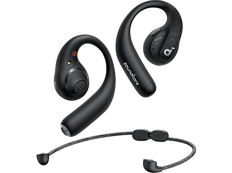 Auriculares deportivos  - AeroFit Pro SOUNDCORE BY ANKER, Control remoto, Bluetooth, Negro