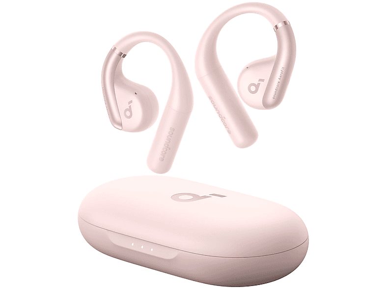 Auriculares deportivos  - AeroFit SOUNDCORE BY ANKER, Control remoto, Bluetooth, Rosa claro
