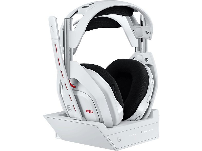 Auriculares gaming - Logitech G ASTRO A50 Gen 5 + Estación base PlaySync Audio, Inalámbrico, Micrófono 48kHz, PC-PS-Nintendo-Xbox, Lightspeed, Blanco
