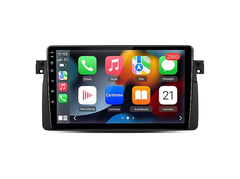 Autorradio  - 2 DIN Para BMW E46 3er (1998-2006) Carplay Android Auto GPS 64GB JUNSUN, 9 "", 2*USB, black