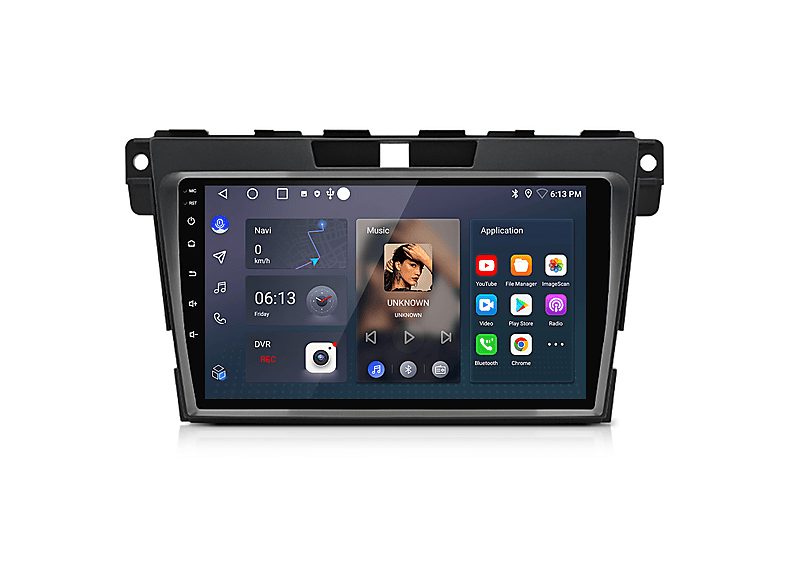 Autorradio  - 2 DIN para Mazda CX-7 2008-2015 Carplay Android Auto 64GB JUNSUN, 9 "", 2*USB, black