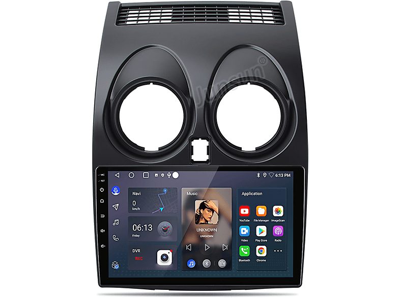 Autorradio  - 2 DIN para Nissan Qashqai 1 J10 (2006-2013) CARPLAY Android Auto 2+64GB JUNSUN, 9 "", 2*USB, black