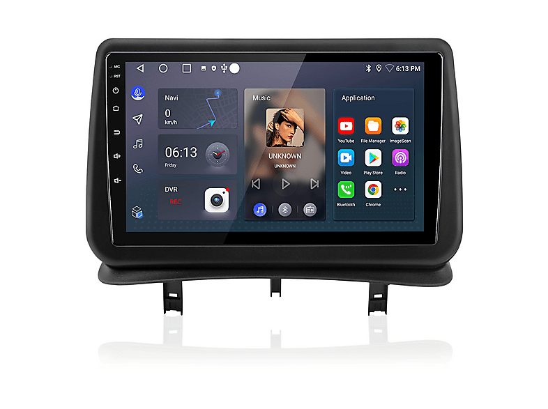 Autorradio  - 2 DIN para Renault Clio 3 (2005-2014) Carplay Android Auto 64GB JUNSUN, 9 "", 2*USB, black