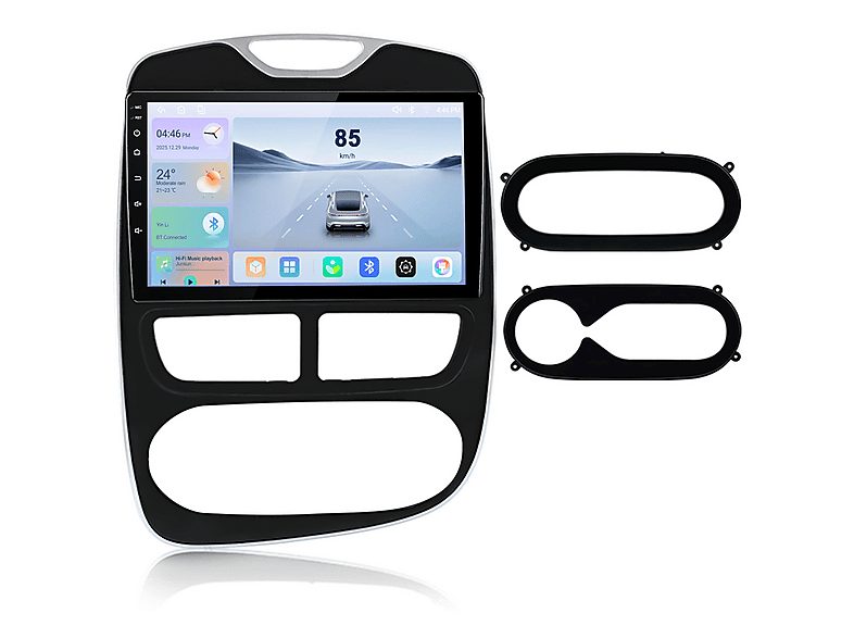 Autorradio  - 2 DIN para Renault Clio 4 (2012-2016) Carplay Android Auto 8GB+256GB JUNSUN, 10,1 "", 2*USB 1*RCA-SIM, Black