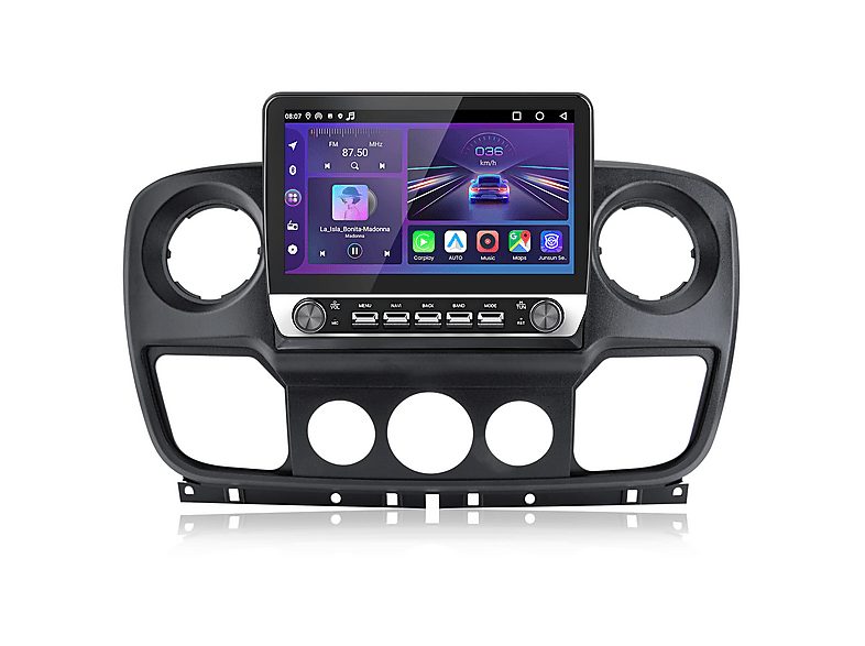 Autorradio  - 2 DIN para Renault Master 3/Opel Movano B/Nissan NV400 2010~2018 Carplay Android Auto 1+32GB JUNSUN, 10,1 "", 2*USB, black