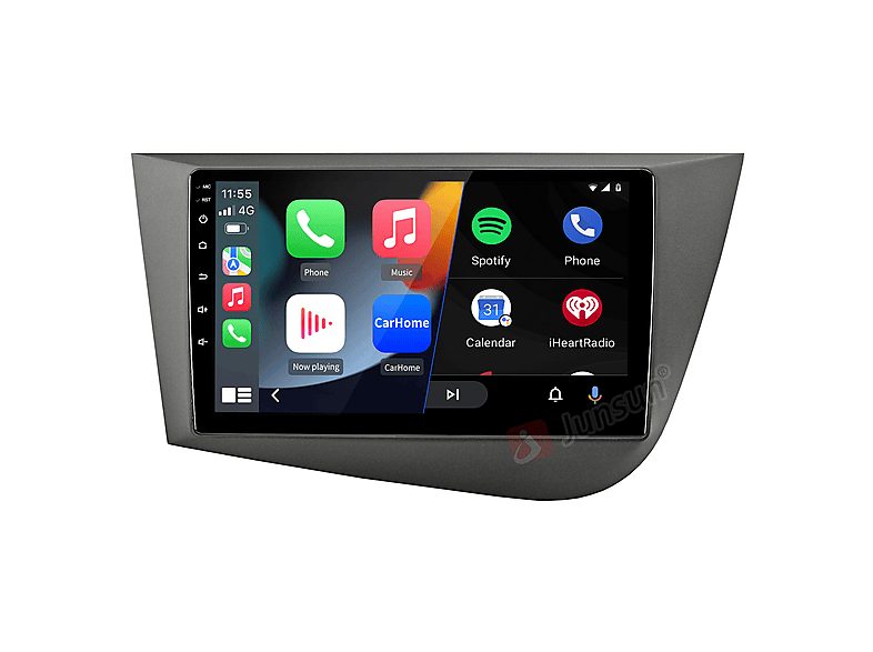 Autorradio  - 2 DIN para Seat Leon 2005-2012 Carplay Android Auto 6+128GB Octa-core JUNSUN, 9 "", 2*USB, black