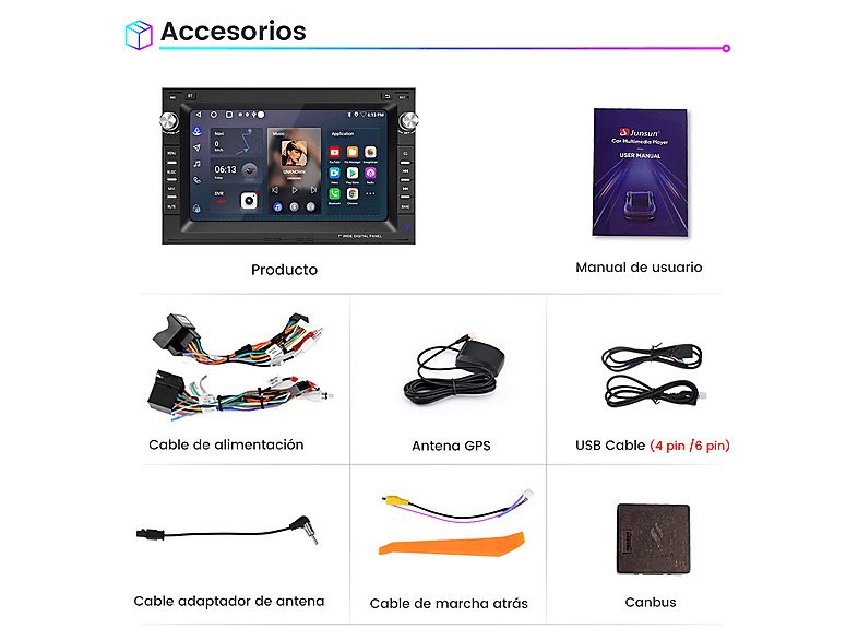 1:autorradio-2-din-para-vw-golf-passat-sharan-carplay-android-auto-32gb-junsun-7-2usb-black-1.jpg|2:autorradio-2-din-para-vw-golf-passat-sharan-carplay-android-auto-32gb-junsun-7-2usb-black-2.jpg|3:autorradio-2-din-para-vw-golf-passat-sharan-carplay-andro