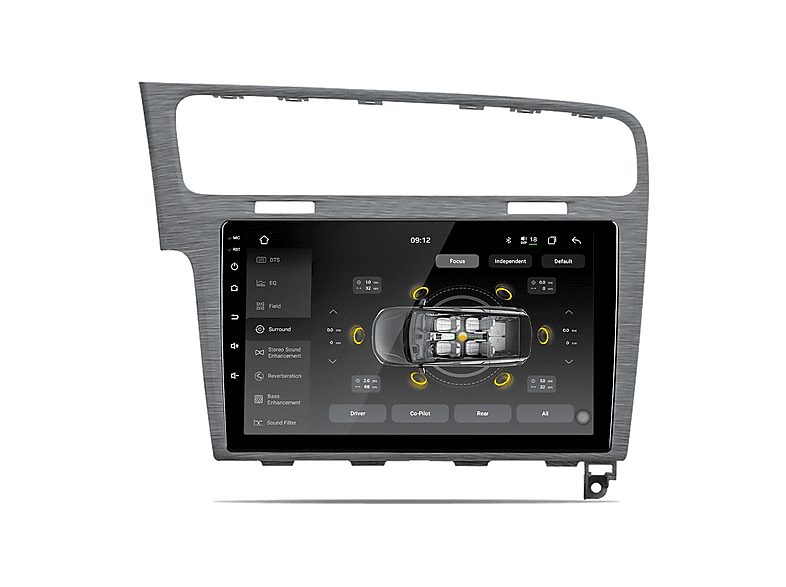 Autorradio  - 2 DIN para VW Golf VII 7 (2013-2017) CARPLAY Android Auto 32GB JUNSUN, 10,1 "", 2*USB, plata