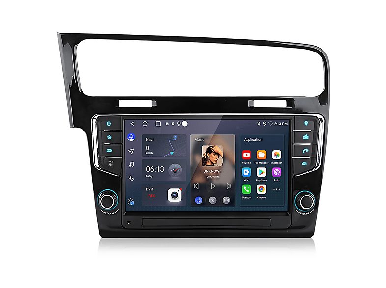 Autorradio  - 2 DIN para VW Golf VII MK7 (2013-2020) CARPLAY Android Auto 32GB JUNSUN, 9 "", 2*USB, black