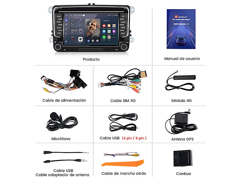 1:autorradio-2-din-para-vw-seat-skoda-carplay-android-auto-128gb-junsun-7-2usb-1rca-black-1.jpg|2:autorradio-2-din-para-vw-seat-skoda-carplay-android-auto-128gb-junsun-7-2usb-1rca-black-2.jpg|3:autorradio-2-din-para-vw-seat-skoda-carplay-android-auto-128g