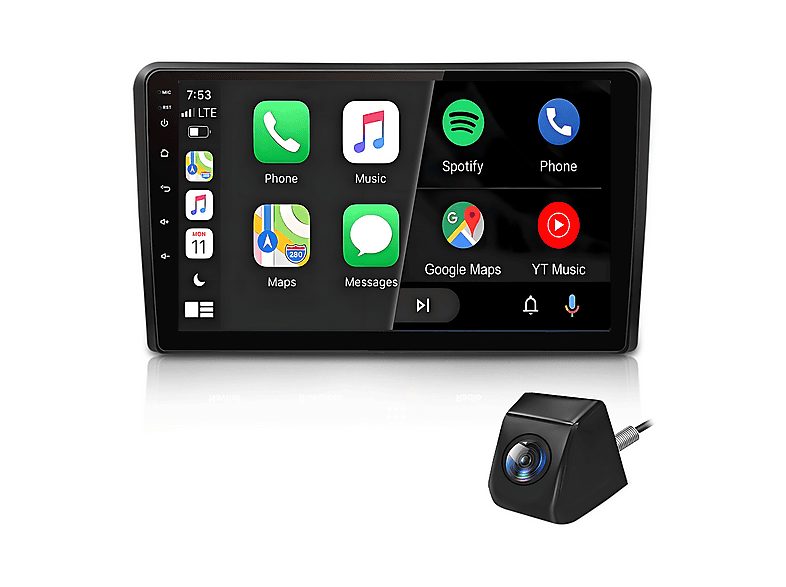 Autorradio  - Audi A3 2006-2012 64GB CAMERA SMORGR, 9 "", 2*USB, Black