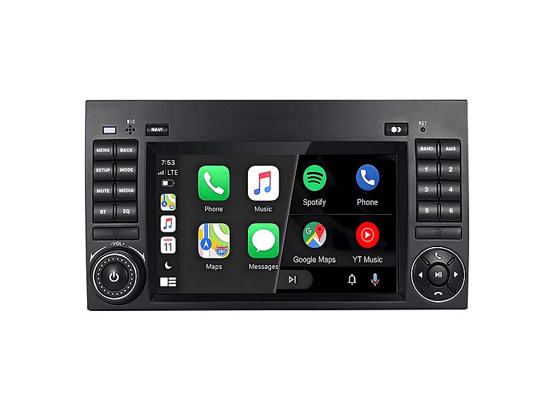 Autorradio  - BENZ classe A W169/classe B W245/W639 SMORGR, 7 "", 2*USB, Black
